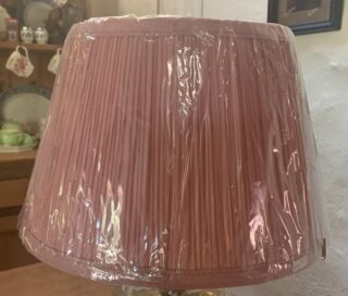 14" Aladdin Pink Pleated fabric shade