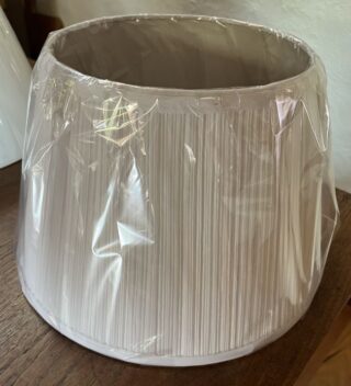 14" Aladdin White pleated fabric shade
