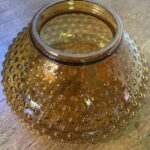 Amber Hobnail 6 3/4" glass shade - Image 2