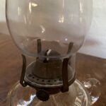 Australian Finger Lamp facet cut clear glass font c1900 - Image 2