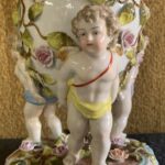 German Sitzendorf Cherub oil lamp c1889 - Image 2
