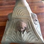 Cleopatra Cast iron base Rd 477375 oil lamp, hand painted font - Image 2