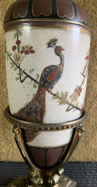 Hinks and Sons Peacock font brass font holder - Image 2