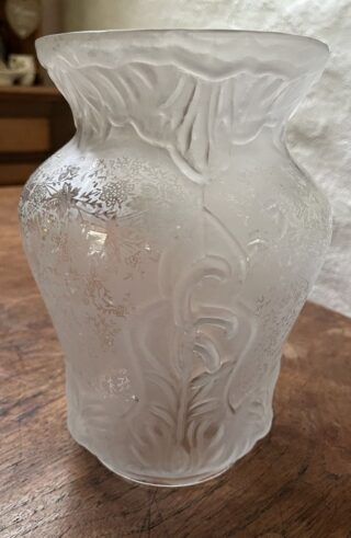 9" tall glass shade with 4" fit