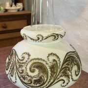 Aladdin B Alacite glass font oil lamp
