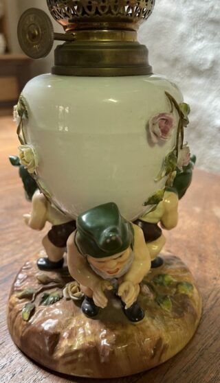 Sitzendorf Gnome Oil Lamp - Image 4