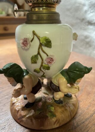 Sitzendorf Gnome Oil Lamp - Image 5