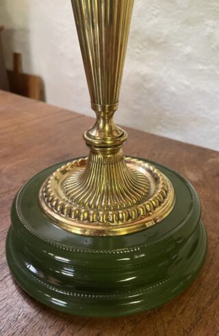 Wright and Butler Oil Lamp Green Ceramic Base - Image 5