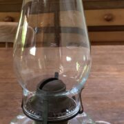 Finger lamp c1930's clear glass font