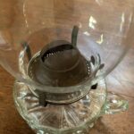 Finger lamp c1930's clear glass font - Image 3