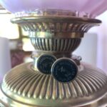Victorian Messenger No.2 lever lift burner, optic tulip shade - Image 3