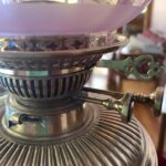 Victorian Messenger No.2 lever lift burner, optic tulip shade - Image 5
