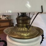 Miller Table Lamp with original font, burner and tripod - Image 4