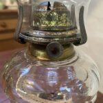 Australian Crown Glass Depression oil lamp - Image 2