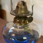 English glass oil lamp - Image 2