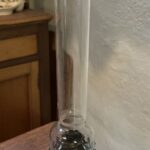 Nickel and Glass oil lamp with 14''' burner and chimney - Image 6