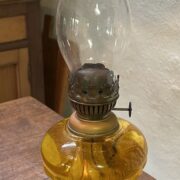 Crown glass English slip burner depression oil lamp
