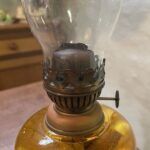 Crown glass English slip burner depression oil lamp - Image 3