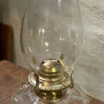 Greek Key new collar and burner Depression Clear Glass Oil Lamp - Image 3