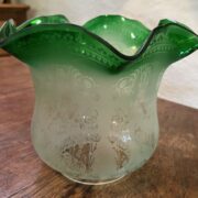 4" Tulip Green Tipped Glass Shade