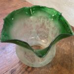 4" Tulip Green Tipped Glass Shade - Image 2