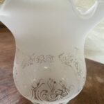 4" Tulip Etched glass shade - Image 2