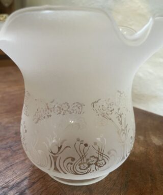 4" Tulip Etched glass shade - Image 2