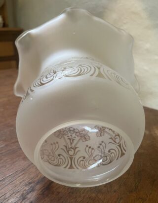 4" Tulip Etched glass shade - Image 3