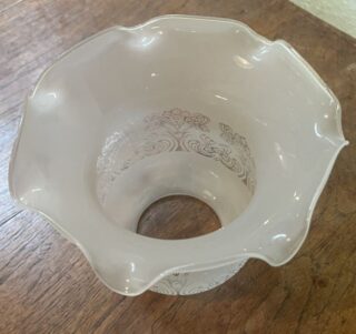 4" Tulip Etched glass shade - Image 4
