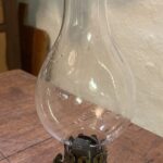 English Finger Oil Lamp with Facet Cut Clear Glass Font - Image 2