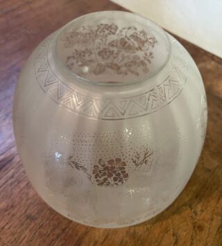 4" Clear Etched Beehive Glass Shade - Image 2