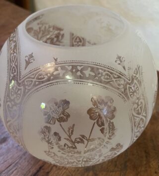 4" Etched Ball Glass Shade - Image 2