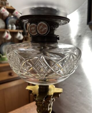 Brass oil lamp 'Silber Light Co London burner' - Image 2