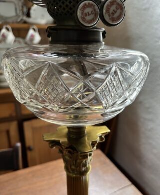 Brass oil lamp 'Silber Light Co London burner' - Image 3