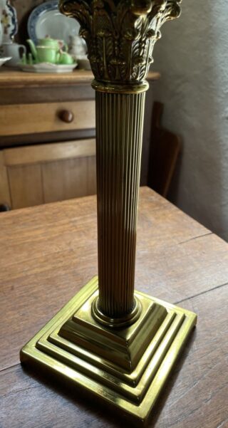 Brass oil lamp 'Silber Light Co London burner' - Image 4