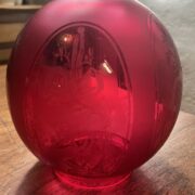 4" Ruby Red Ball Glass Shade Medium