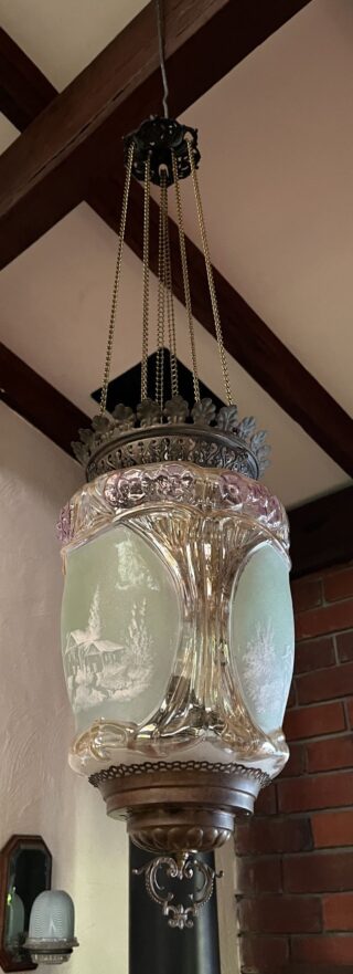 Victorian Hanging Hall Lamp - Image 3