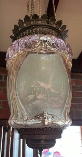 Victorian Hanging Hall Lamp - Image 4