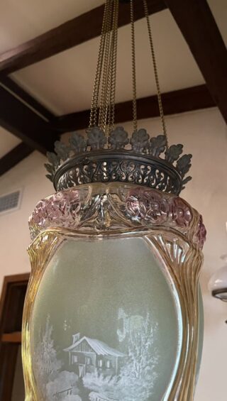 Victorian Hanging Hall Lamp - Image 5