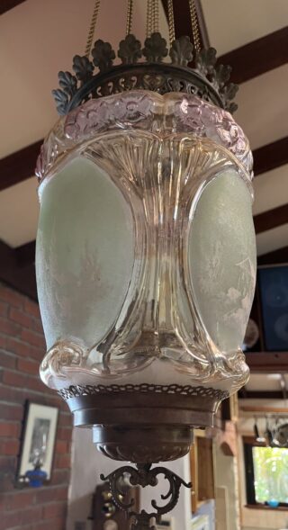 Victorian Hanging Hall Lamp - Image 8