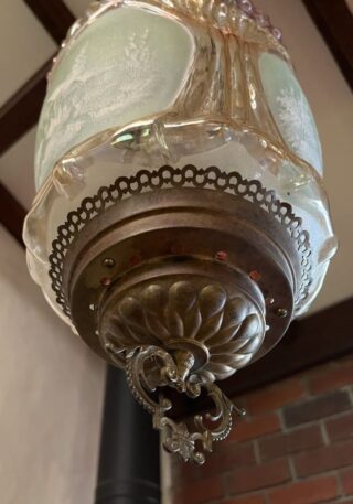 Victorian Hanging Hall Lamp - Image 7