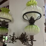 Victorian Green Piano Oil Lamps - Image 6