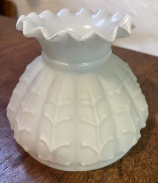 White Piano glass shade 5 3/8" fit