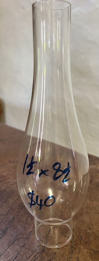 1 1/2" x 8 1/2" glass chimney