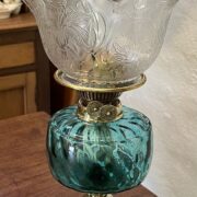 Aqua Blue Font oil lamp