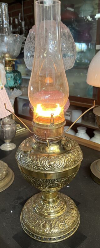 Miller No 2 brass oil lamp - Image 2