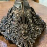 Victorian original cranberry font and shade oil lamp - Image 6