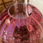 Victorian original cranberry font and shade oil lamp - Image 8