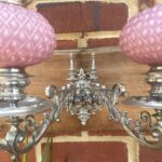 Pair Lilac Pink piano peg lamps - Image 3