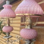Pair Lilac Pink piano peg lamps - Image 6